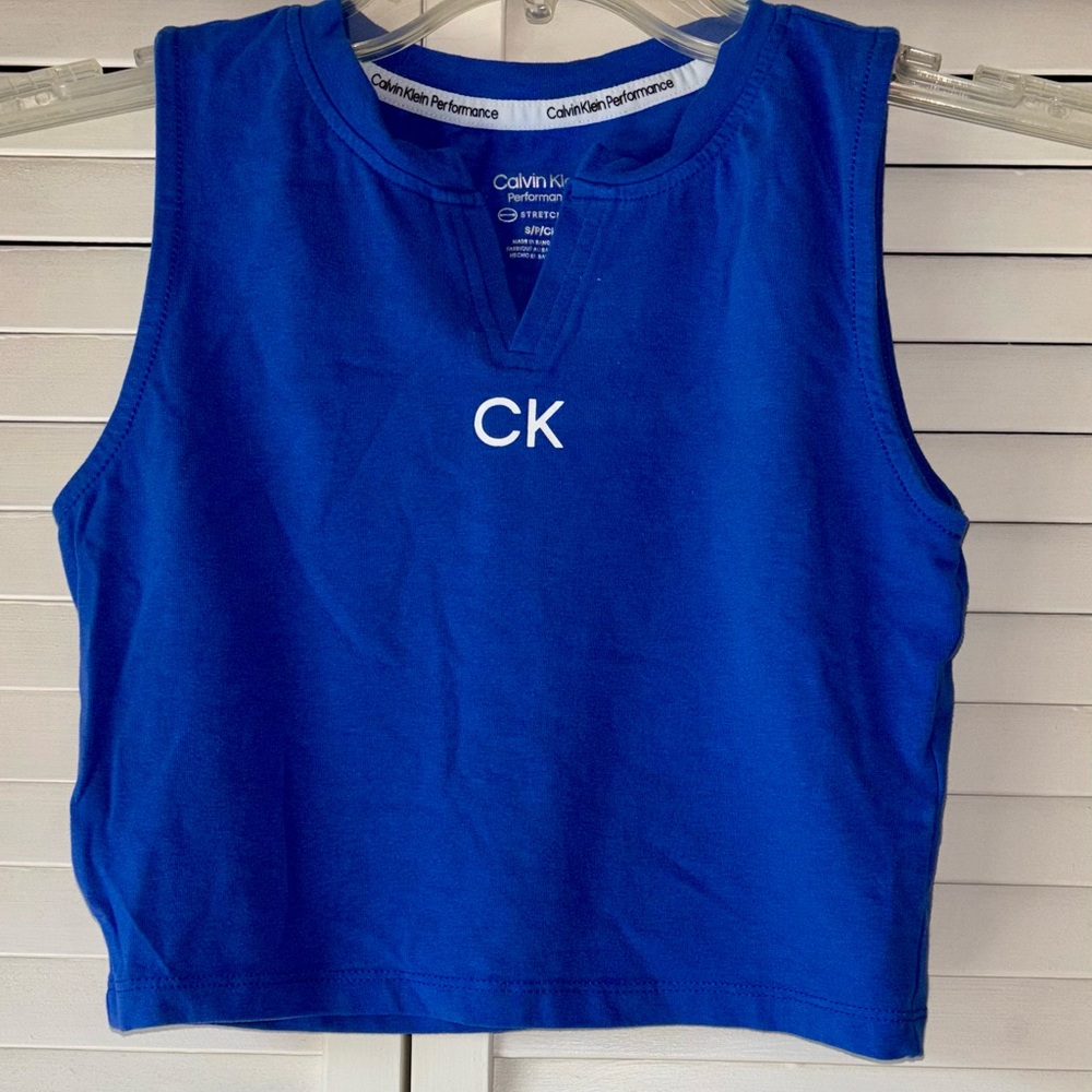 Calvin Klein Performance Royal Blue Stretch Top